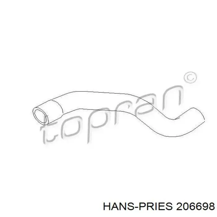 Купити 206698 Hans Pries (Topran) Шланг/патрубок радіатора охолодження, нижній