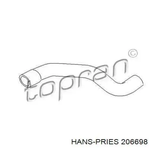 206698 Hans Pries (Topran) Шланг/патрубок радіатора охолодження, нижній