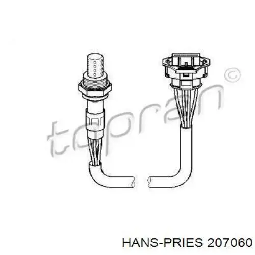 Лямбда-зонд, датчик кисню після каталізатора 207060 Hans Pries (Topran)