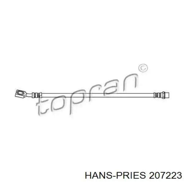 Шланг гальмівний задній 207223 Hans Pries (Topran)