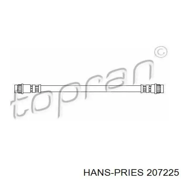 207225 Hans Pries (Topran) шланг гальмівний задній