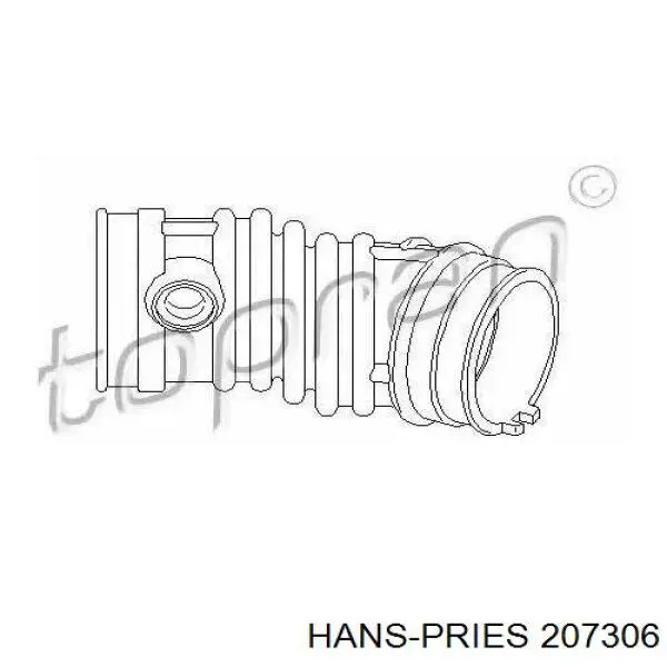 207306 Hans Pries (Topran) патрубок витратоміра повітря