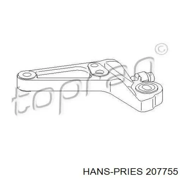 207755 Hans Pries (Topran) Кронштейн подушки (опори) двигуна, задньої
