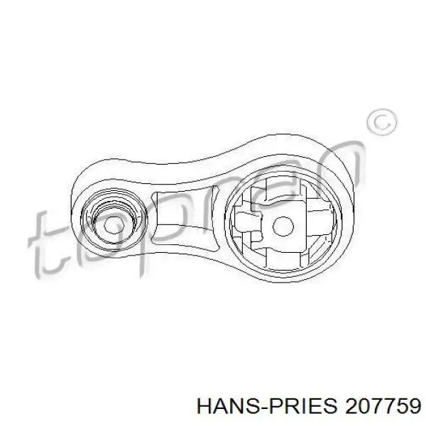 207759 Hans Pries (Topran) Подушка (опора) двигуна, нижня