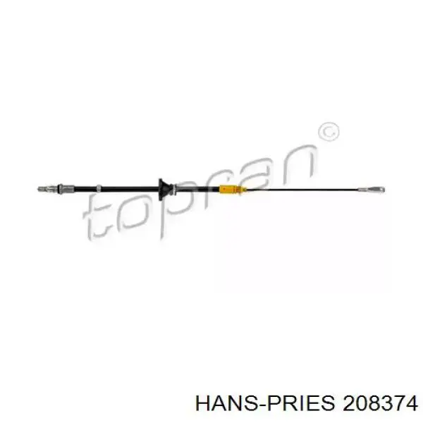 Трос ручного гальма передній 208374 Hans Pries (Topran)