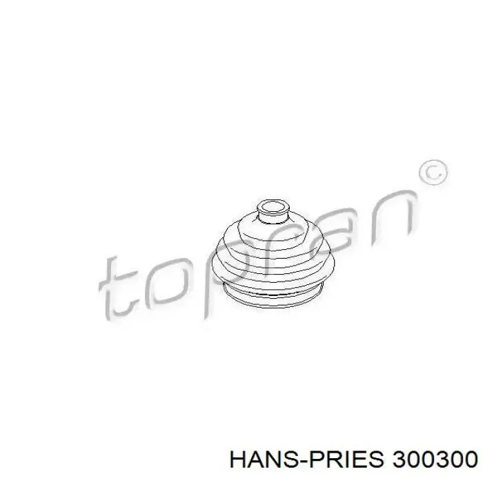 Пильник шарніра кутових швидкостей зовнішній передній Hans Pries (Topran) 300300 ціна, від 3.49 USD