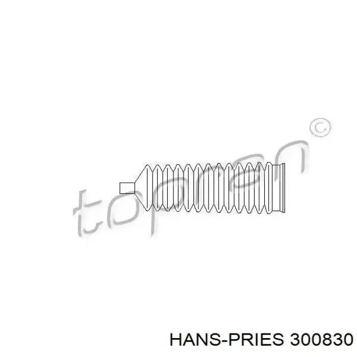 Пильник рульової тяги Hans Pries (Topran) 300830 ціна, від 3.57 USD