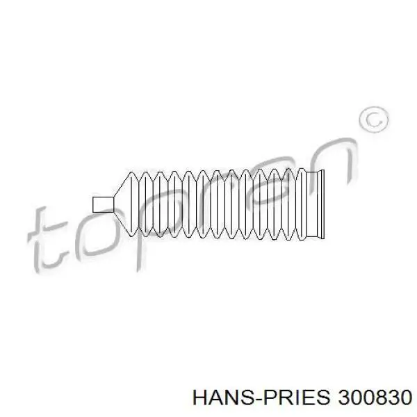 300830 Hans Pries (Topran) пильник рульового механізму/рейки