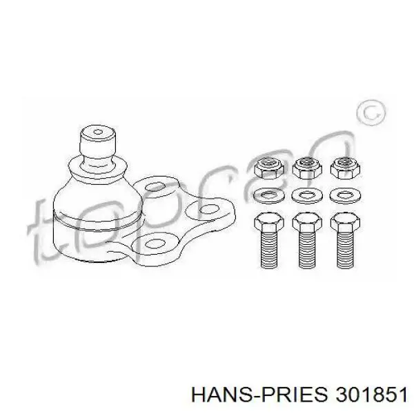 Кульова опора, нижня 301851 Hans Pries (Topran)