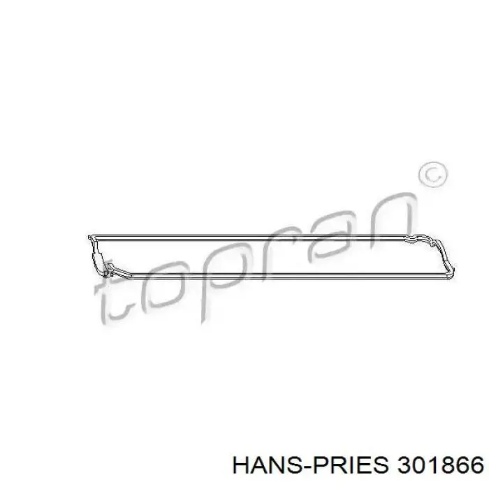 Прокладка клапанної кришки двигуна Hans Pries (Topran) 301866 ціна, від 6.14 USD