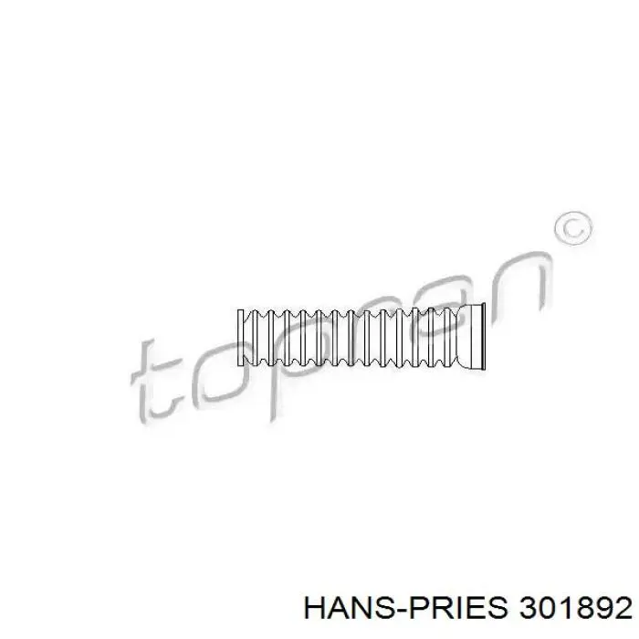 Пильник рульової рейки 301892 Hans Pries (Topran)