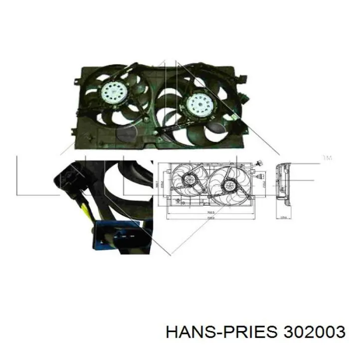 Купити 302003 Hans Pries (Topran) Муфта вязкостная системи охолодження