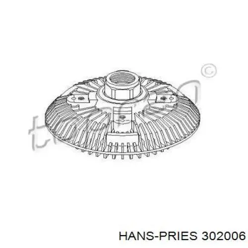 Вискомуфта, вязкостная муфта вентилятора охолодження 302006 Hans Pries (Topran)