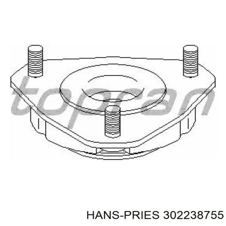 Опора амортизатора переднього 302238755 Hans Pries (Topran)