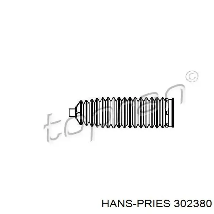 Пильник рульової тяги Hans Pries (Topran) 302380 ціна, від 5.57 USD