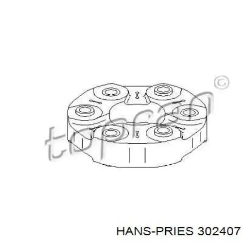 302407 Hans Pries (Topran) Муфта кардана еластична