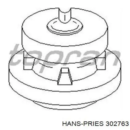 Подушка патрубка інтеркулера 302763 Hans Pries (Topran)