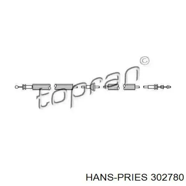 302780 Hans Pries (Topran) Трос замка капота