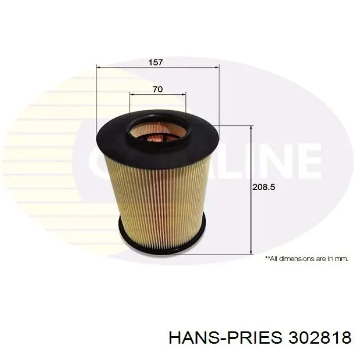 Фільтр повітряний Hans Pries (Topran) 302818