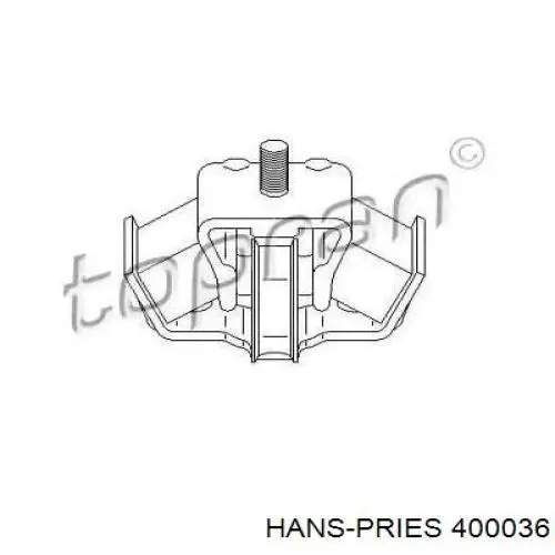 Подушка трансмісії (опора коробки передач) 400036 Hans Pries (Topran)