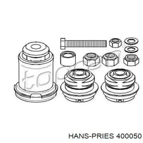 Купити 400050 Hans Pries (Topran) Сайлентблок передньої підвіски