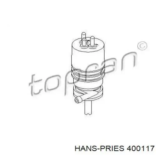 Насос-двигун омивача скла, переднього 400117 Hans Pries (Topran)