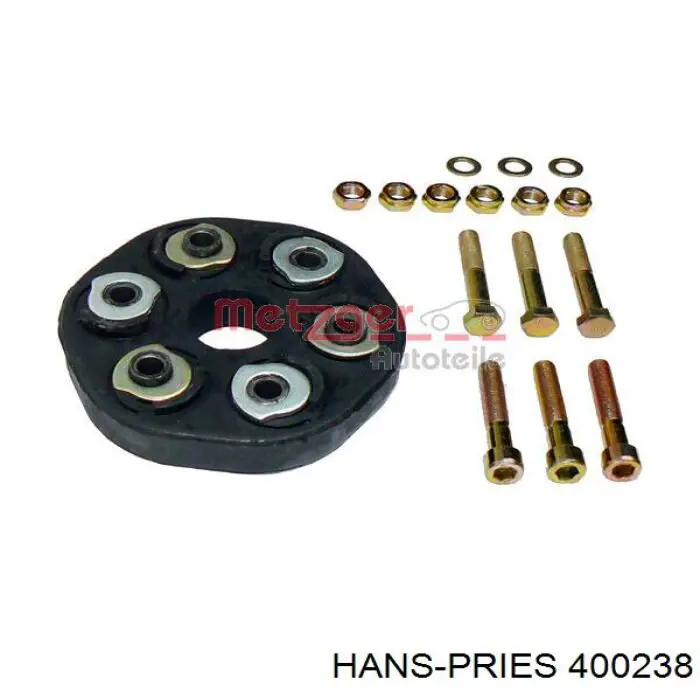 400238 Hans Pries (Topran) Гумова пружна муфта кардана передня