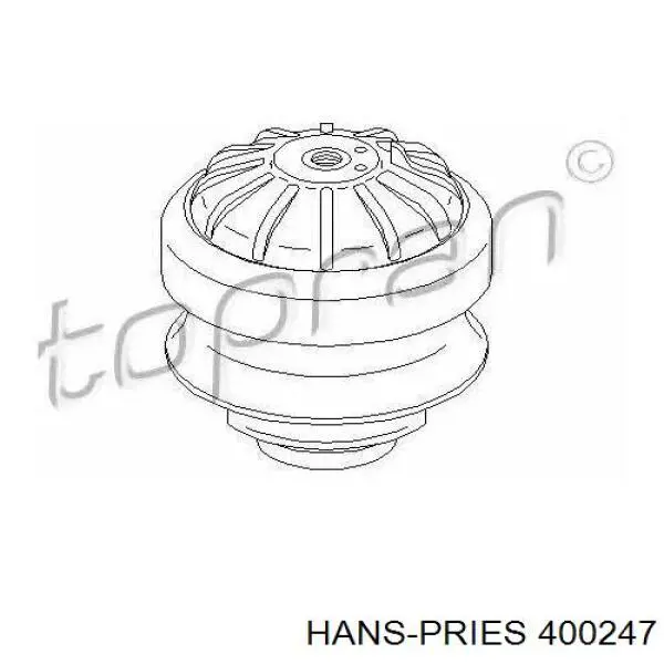 Подушка (опора) двигуна, передня 400247 Hans Pries (Topran)