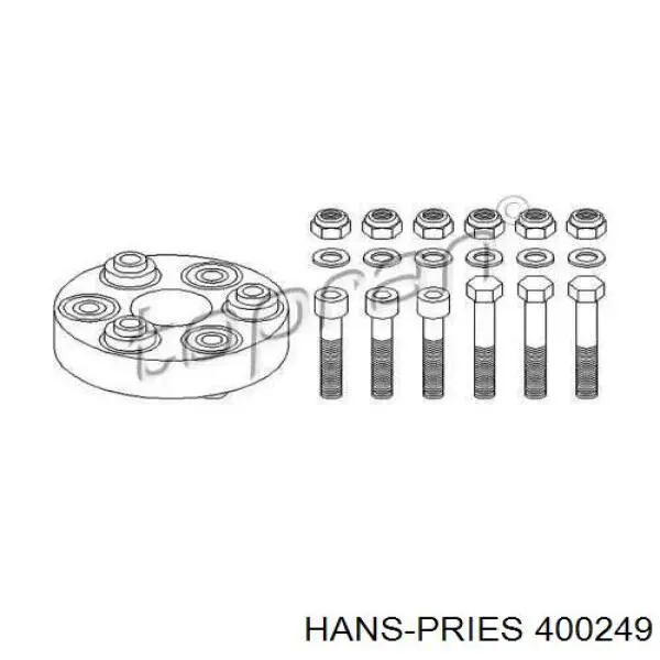 Купити 400249 Hans Pries (Topran) Муфта кардана еластична, передня