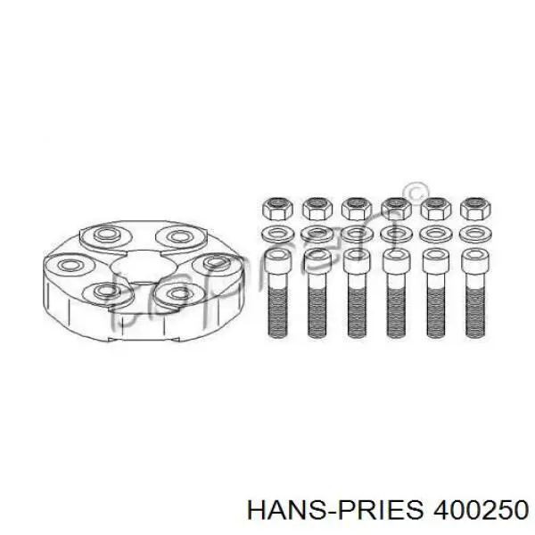 400250 Hans Pries (Topran) муфта кардана еластична
