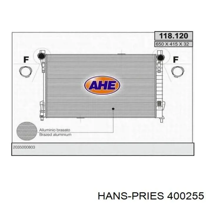 Кришка/пробка розширювального бачка 400255 Hans Pries (Topran)