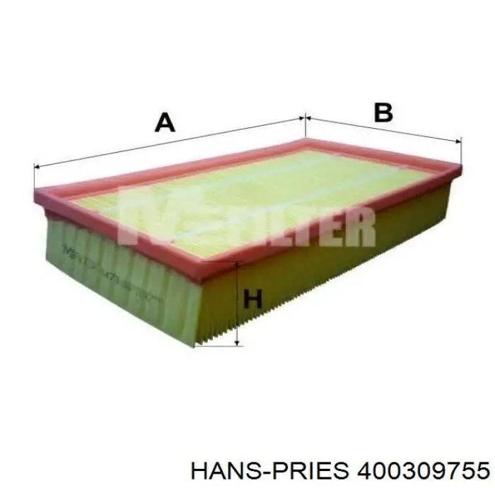 Фільтр повітряний 400309755 Hans Pries (Topran)