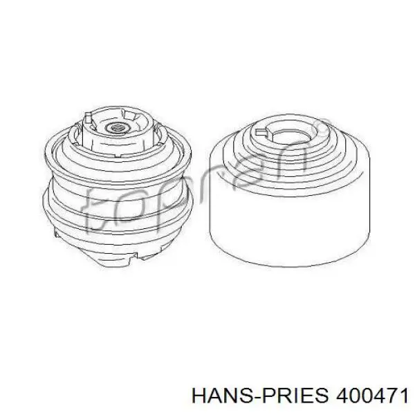 Подушка (опора) двигуна ліва/права 400471 Hans Pries (Topran)