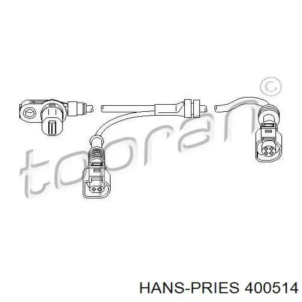 400514 Hans Pries (Topran) Муфта кардана еластична, задня