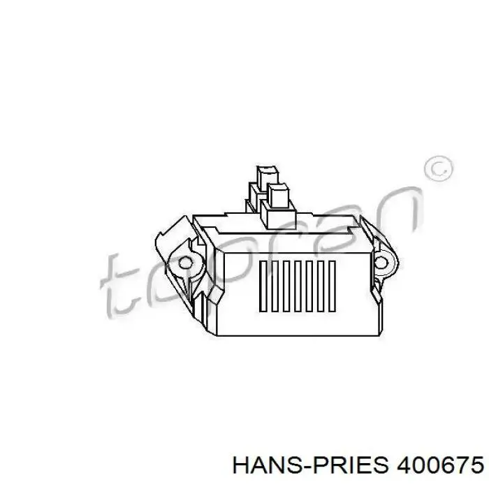 Реле генератора 400675 Hans Pries (Topran)