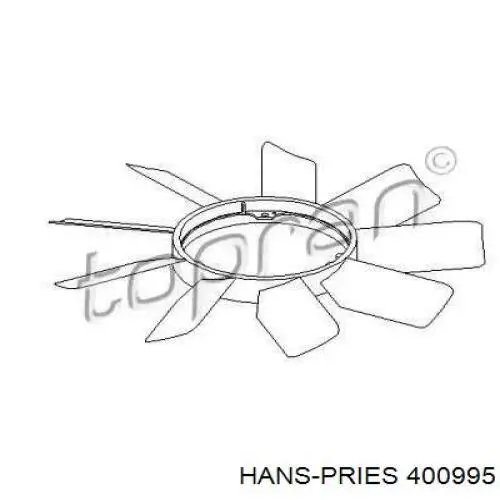Купити 400995 Hans Pries (Topran) Вентилятор/крильчатка радіатора охолодження