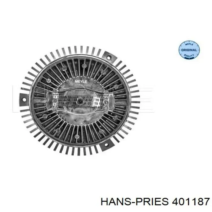Вискомуфта вентилятора 401187 Hans Pries (Topran)