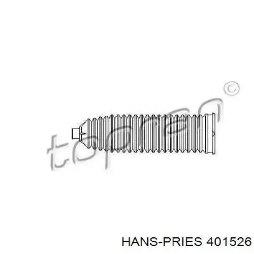 Пильник рульового механізму/рейки, лівий 401526 Hans Pries (Topran)