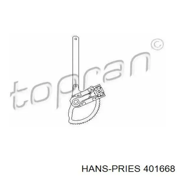 401668 Hans Pries (Topran) механізм склопідіймача двері передньої, лівої