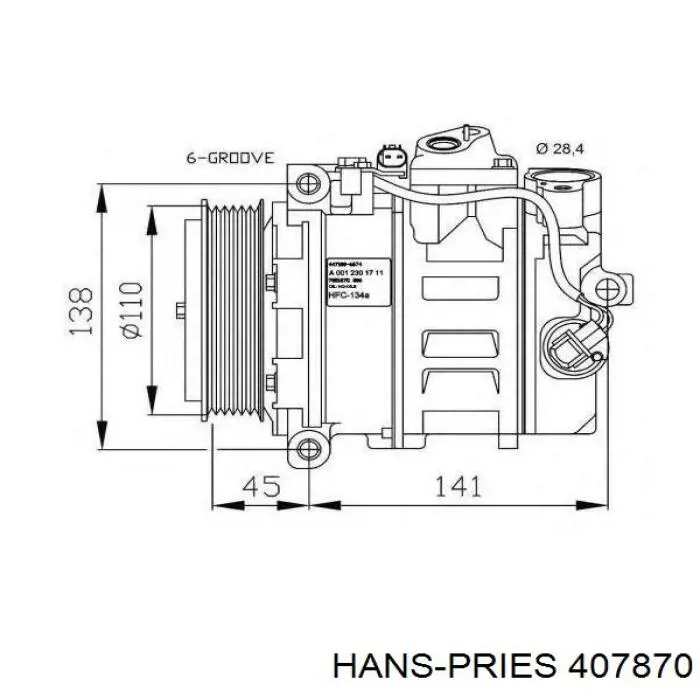Датчик температури повітря в салоні Hans Pries (Topran) 407870 ціна, від 5.71 USD