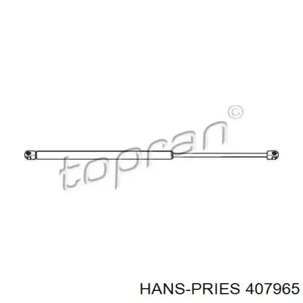 Амортизатор кришки багажника/ двері 3/5-ї задньої 407965 Hans Pries (Topran)