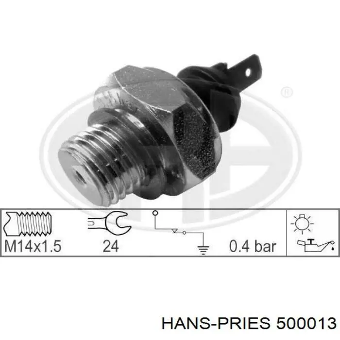Підвісний підшипник карданного валу 500013 Hans Pries (Topran)