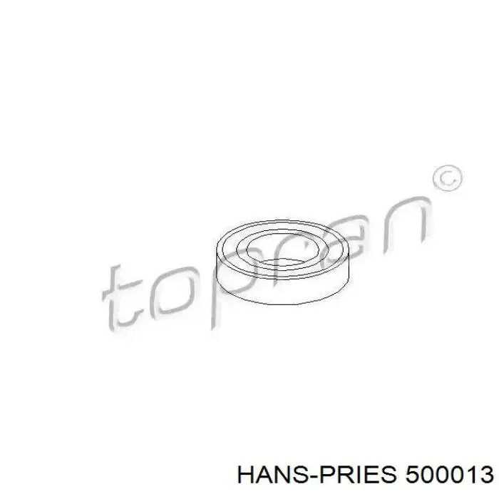 Підвісний підшипник карданного валу Hans Pries (Topran) 500013 ціна, від 11.46 USD