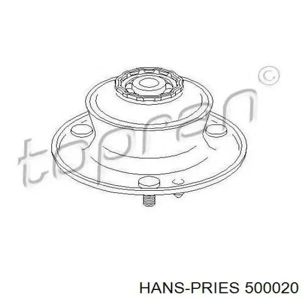 Опора амортизатора переднього 500020 Hans Pries (Topran)