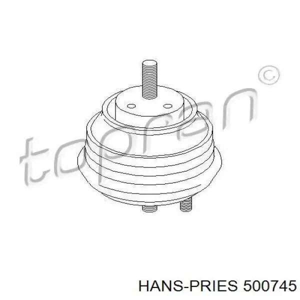 500745 Hans Pries (Topran) подушка (опора двигуна, права)