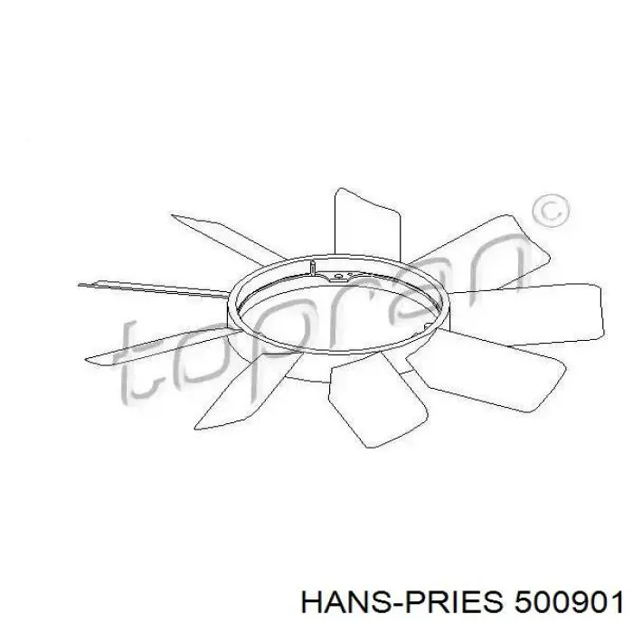 500901 Hans Pries (Topran) Вентилятор / крильчатка радіатора охолодження