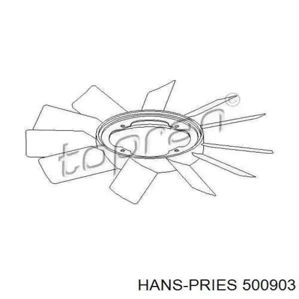 500903 Hans Pries (Topran) вентилятор/крильчатка радіатора охолодження