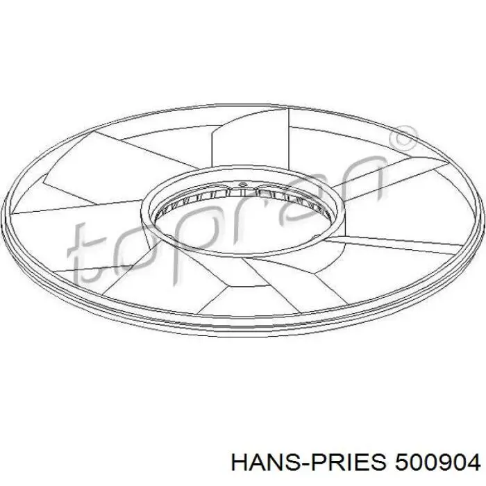 Вентилятор/крильчатка радіатора охолодження 500904 Hans Pries (Topran)