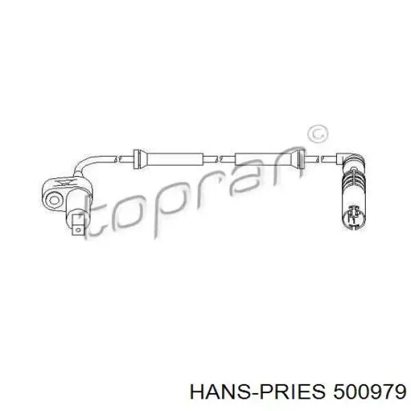 500979 Hans Pries (Topran) датчик абс (abs передній)