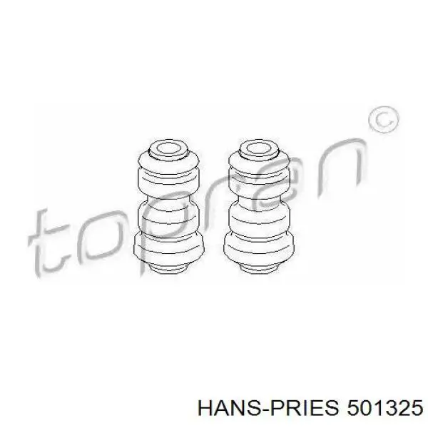 501325 Hans Pries (Topran) сайлентблок заднього нижнього важеля